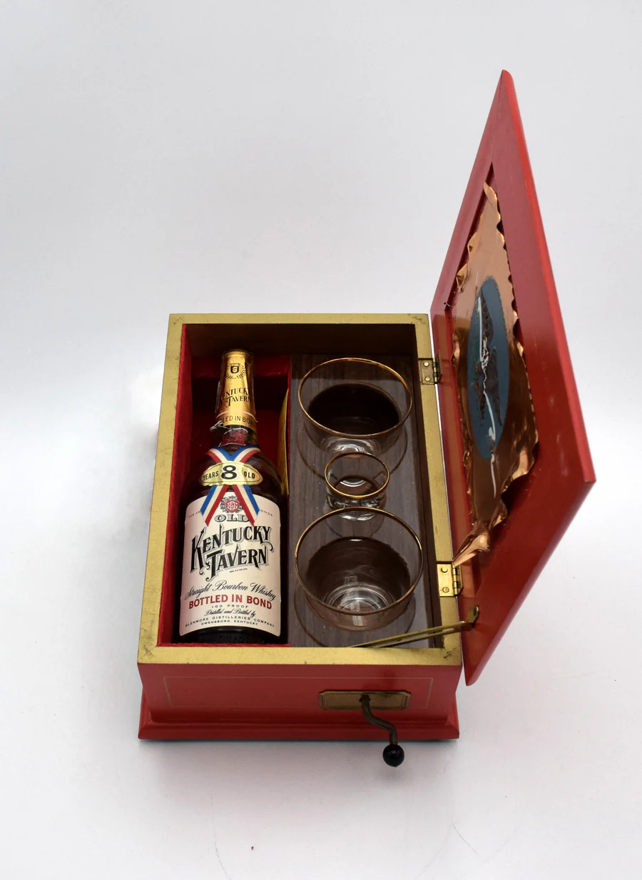Glenmore Old Kentucky Tavern Bottled in Bond 8 Year Bourbon - 1960's Release Music Box Decanter