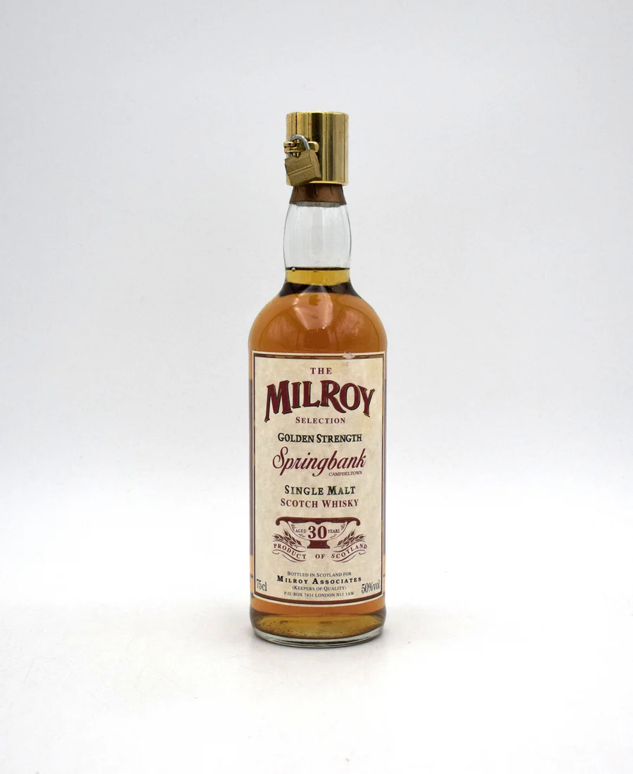 John Milroy Selection 'Springbank' 30 Year Golden Strength Single Malt Scotch