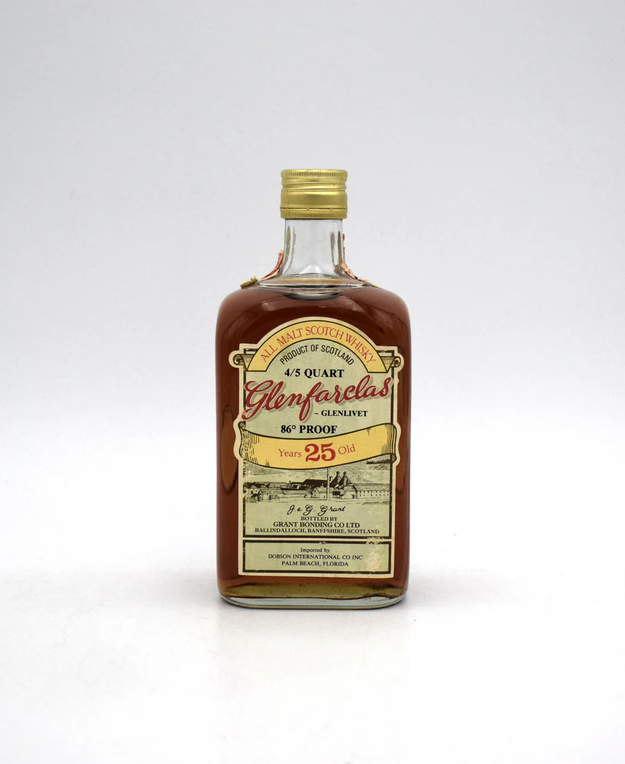 Glenfarclas 25 Year All Malt Scotch - 1970's Bottling by Grant Bonding Co.