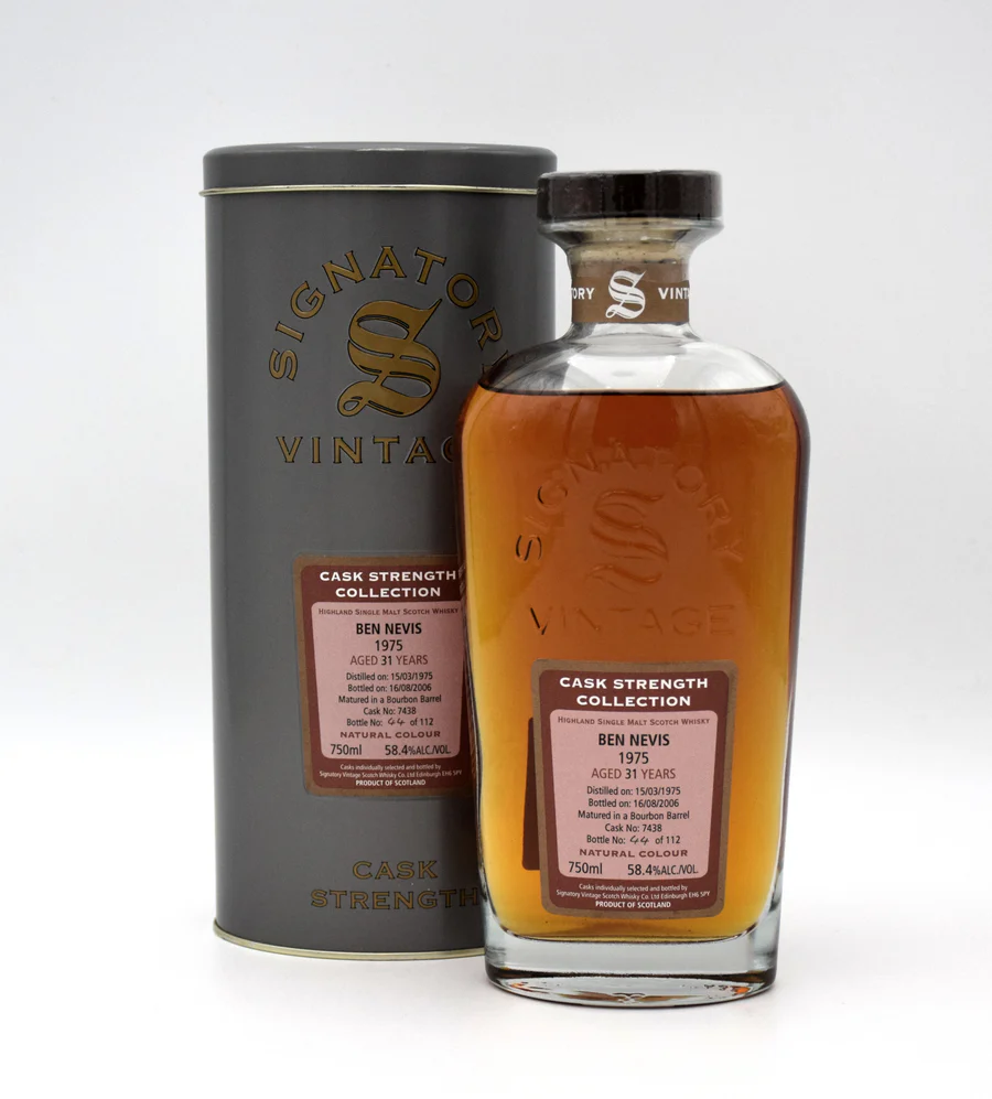 Signatory-Ben Nevis 31 Year Cask Strength Single Malt Scotch (Cask 7438, 1975 Release